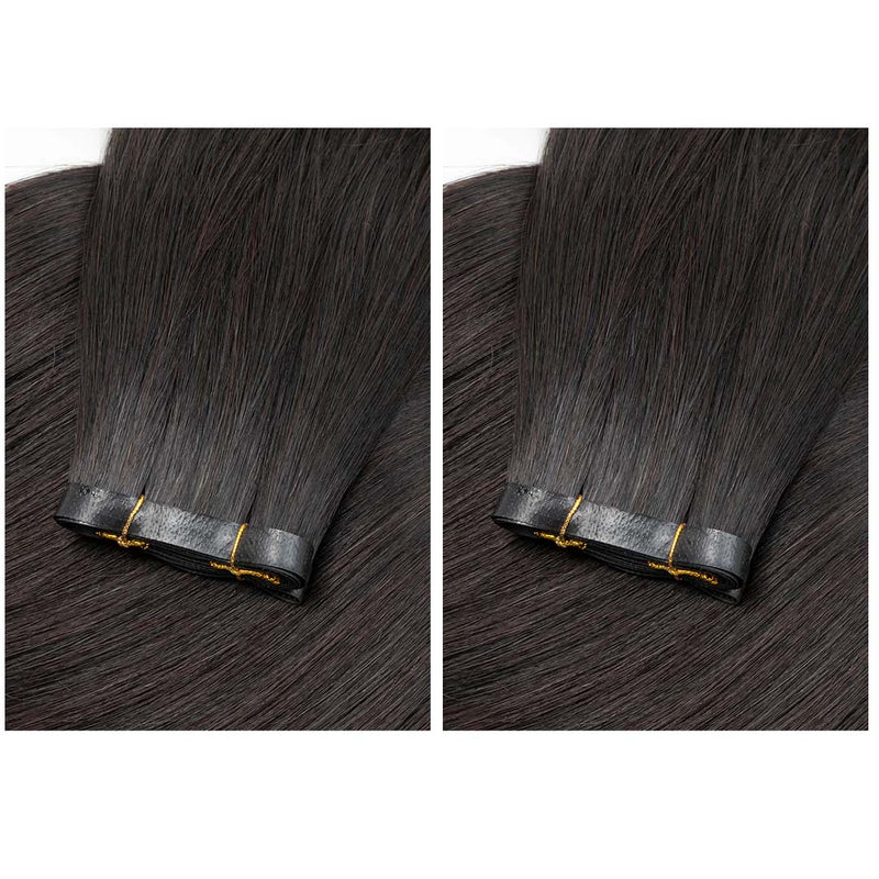 Invisible Seamless PU SKin Weft Human Hair Injected PU Wefts