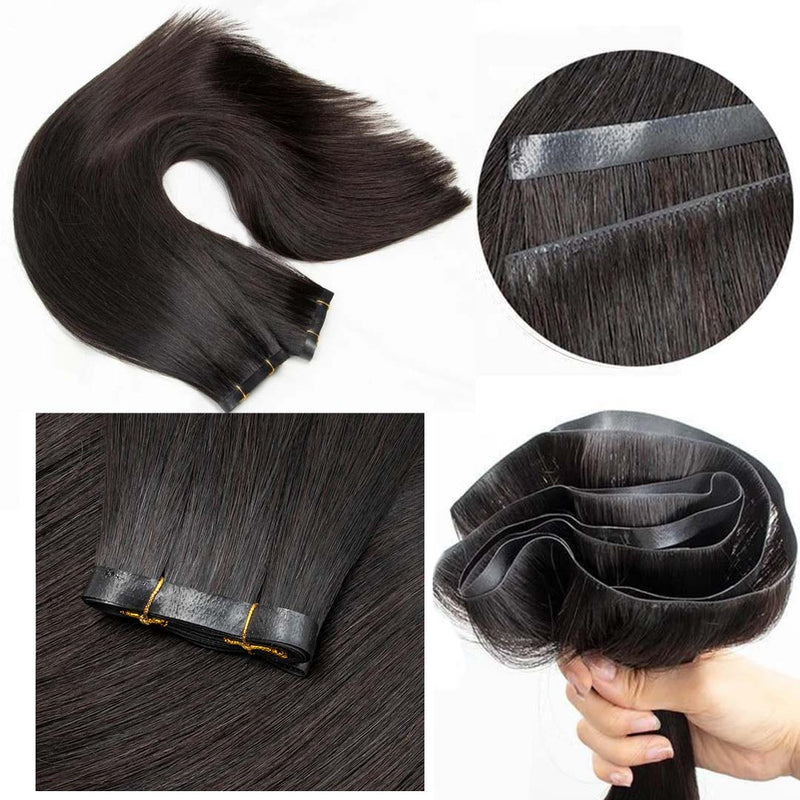 Invisible Seamless PU SKin Weft Human Hair Injected PU Wefts