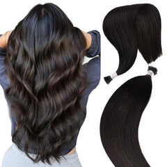 I Tip Hair Extensions Human Hair - Customizable Color and Length Options