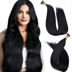 Premium I Tip Hair Extensions – Reusable, Tangle-Free, Long-Lasting Volume