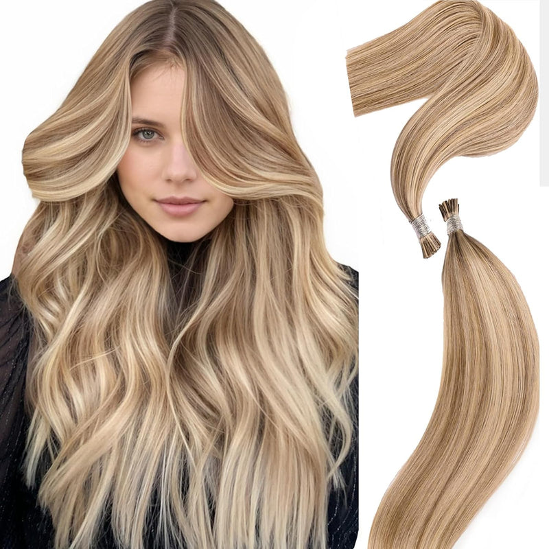 I Tip Hair Extensions Human Hair - Customizable Color and Length Options