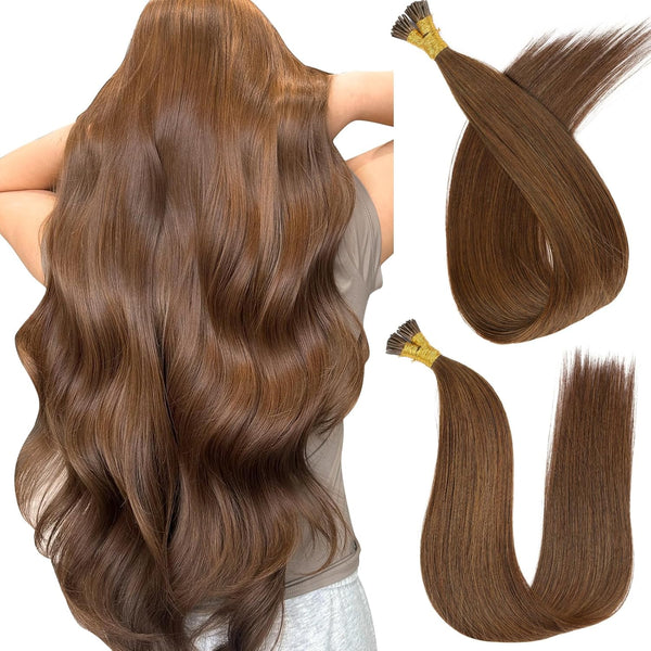 Premium I Tip Hair Extensions – Reusable, Tangle-Free, Long-Lasting Volume