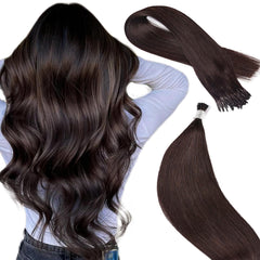 I Tip Hair Extensions Human Hair - Customizable Color and Length Options