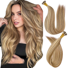 Premium I Tip Hair Extensions – Reusable, Tangle-Free, Long-Lasting Volume