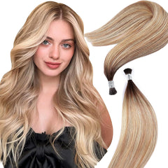 I Tip Hair Extensions Human Hair - Customizable Color and Length Options