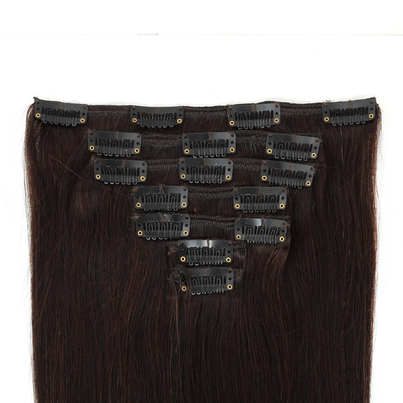 7Pcs Full Head Clip In Human Hair Extensions – Soft, Shiny & Natural Finish