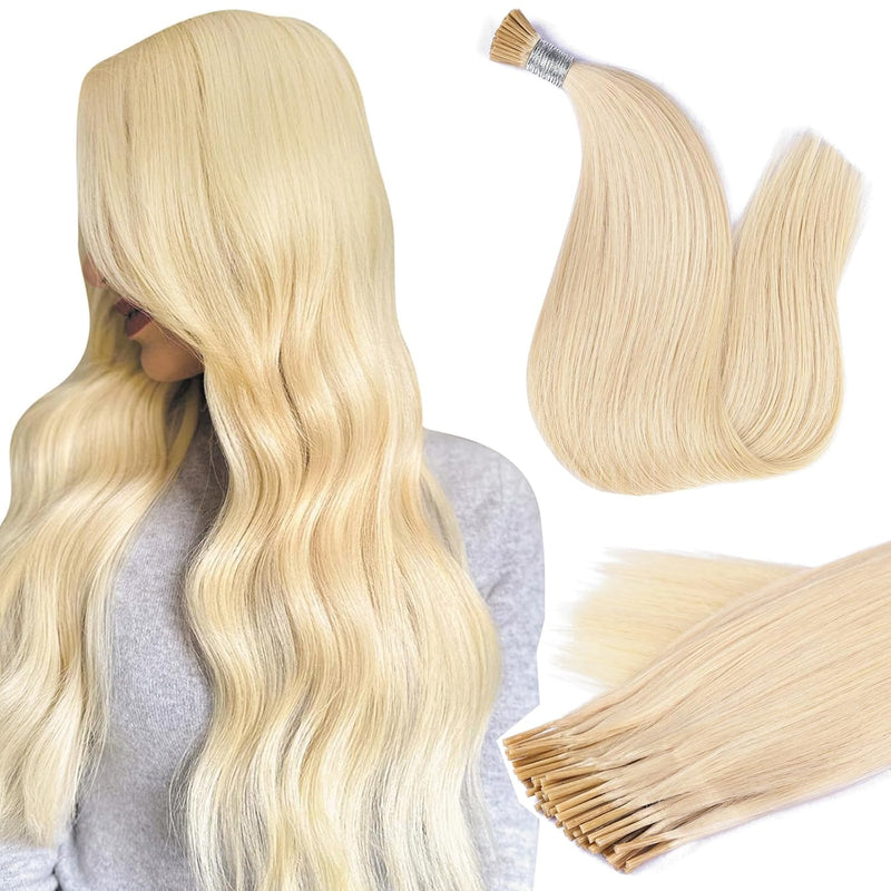 I Tip Hair Extensions Human Hair - Customizable Color and Length Options