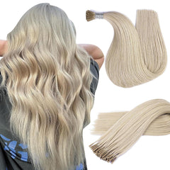 I Tip Hair Extensions Human Hair - Customizable Color and Length Options