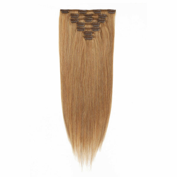 7Pcs Full Head Clip In Human Hair Extensions – Perfect for Length & Thickness