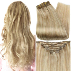 Remy Human Hair Clip-In Extensions 7 Pieces for Thick Hair