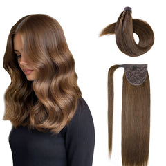 Real Human Hair Ponytail Extensions - Instant Length and Volume, Easy to Style for Any Look