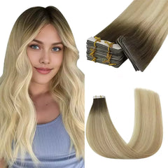 Easy-to-Apply Tape-In Hair Extensions for a Full,Voluminous Look,wigs tape hair,tape in hair extension placement_wefts