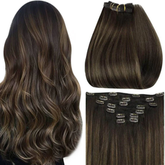 7-Piece Clip-In Remy Hair Extensions, 100% Human Hair