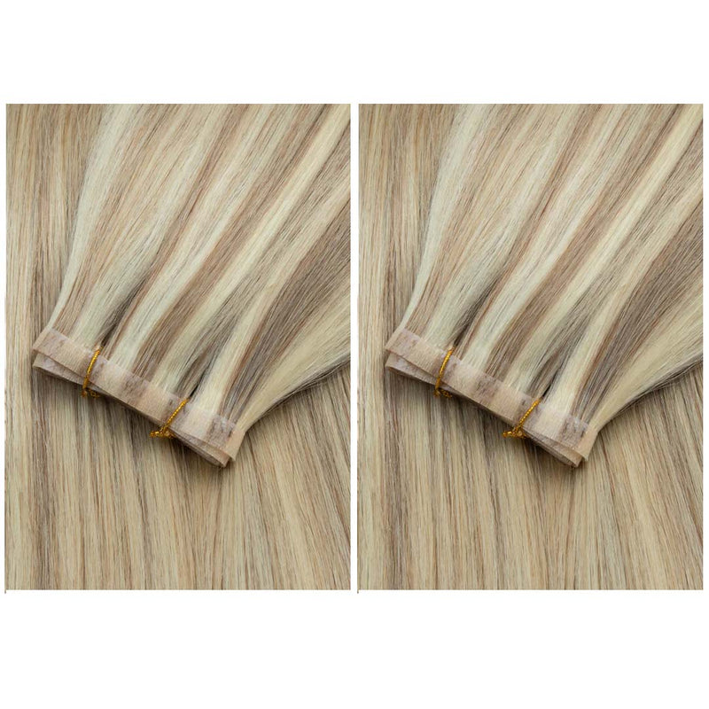 Invisible Seamless PU SKin Weft Human Hair Injected PU Wefts