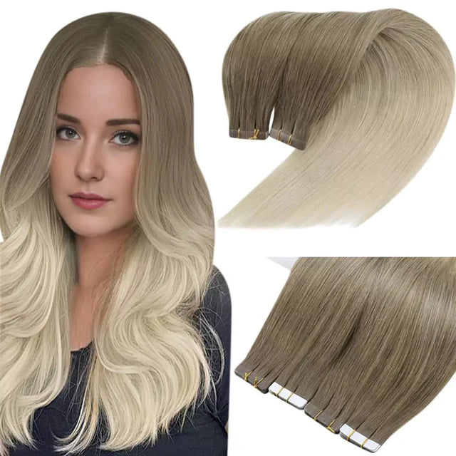 High-Quality Tape-In Hair Extensions-Blend with Your Hair,wigs tape hair,tape in hair extension placement_wefts