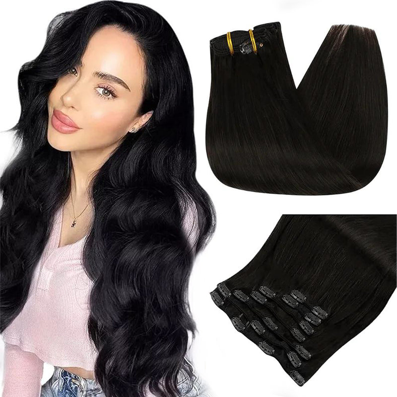 7-Piece Clip-In Extensions with 100% Remy Human Hair