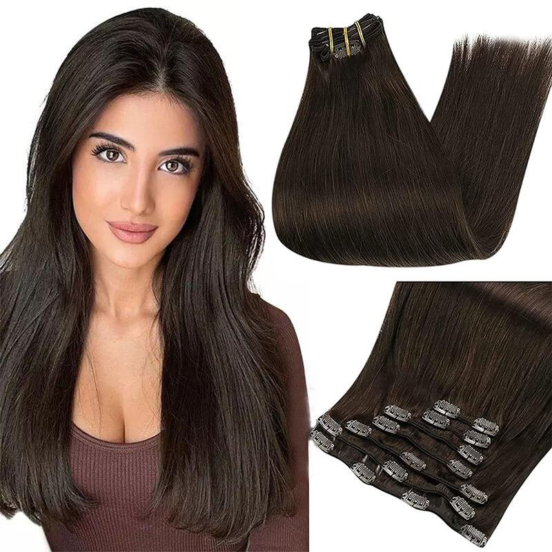 Remy Human Hair Clip-In Extensions 7 Pieces for Thick Hair