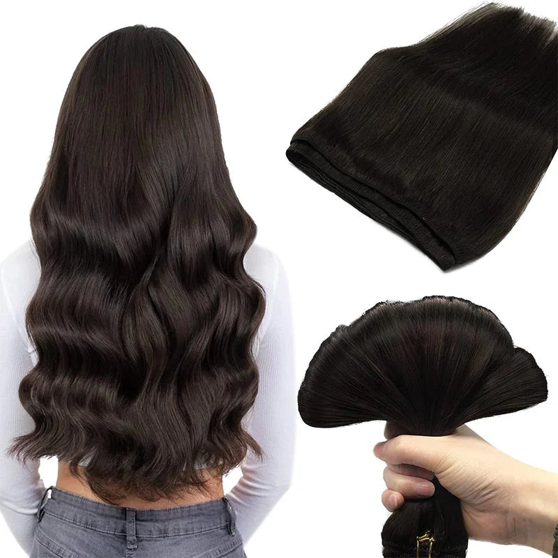 4A Jet Black (1) Weft Hair Extensions