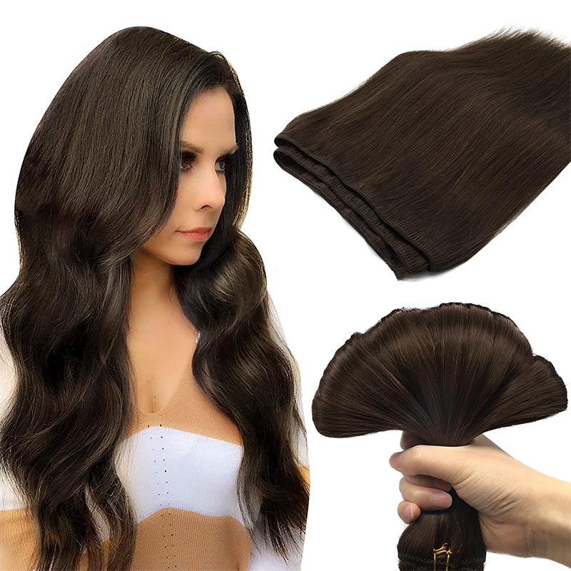 4A Natural Black (1B) Weft Hair Extensions