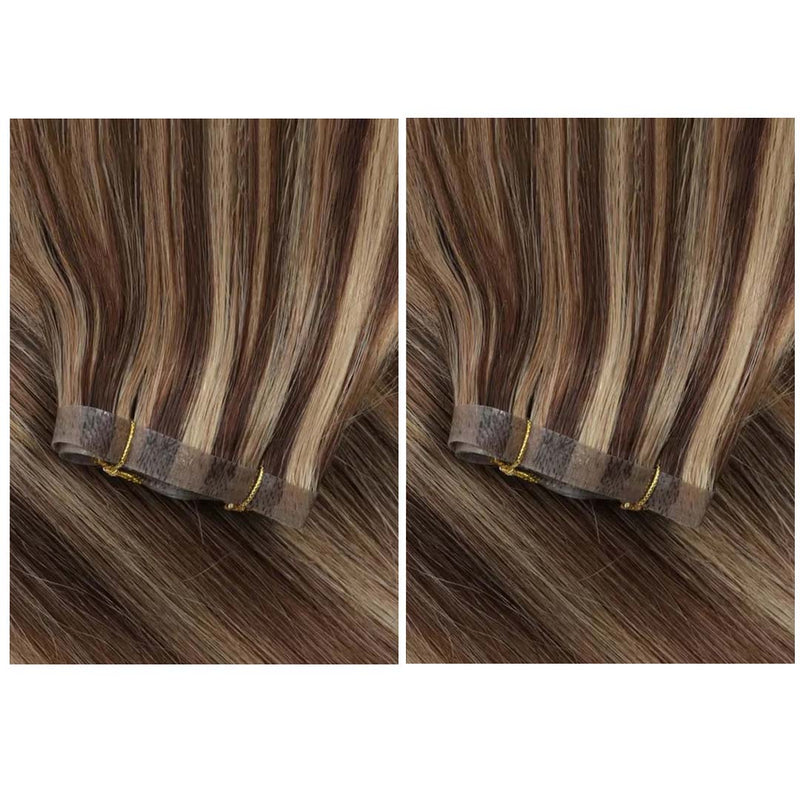 Invisible Seamless PU SKin Weft Human Hair Injected PU Wefts