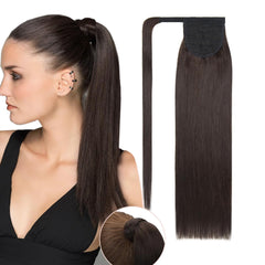 Premium Wrap-Around Ponytail Set – Unprocessed Virgin Hair, 24-Inch Clip-In Length