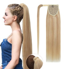 Premium Wrap-Around Ponytail Set – Unprocessed Virgin Hair, 24-Inch Clip-In Length