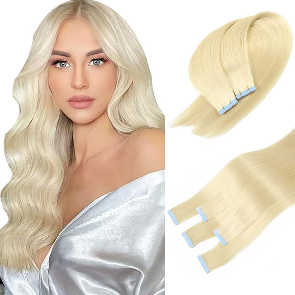 Invisible Hold Tape-In Hair Extensions – No Glue,No Damage,Placement Of Tape In Hair Extensions