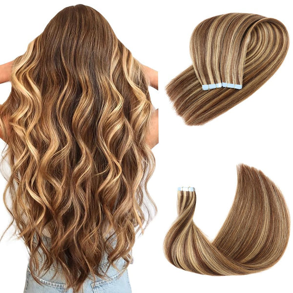 Invisible Hold Tape-In Hair Extensions – No Glue,No Damage,Placement Of Tape In Hair Extensions